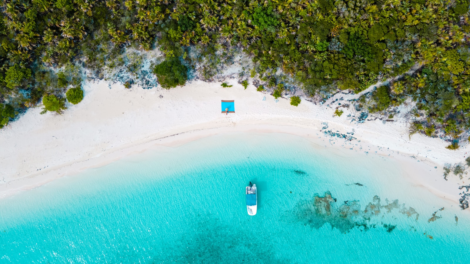 A beautiful beach and turquoise water.